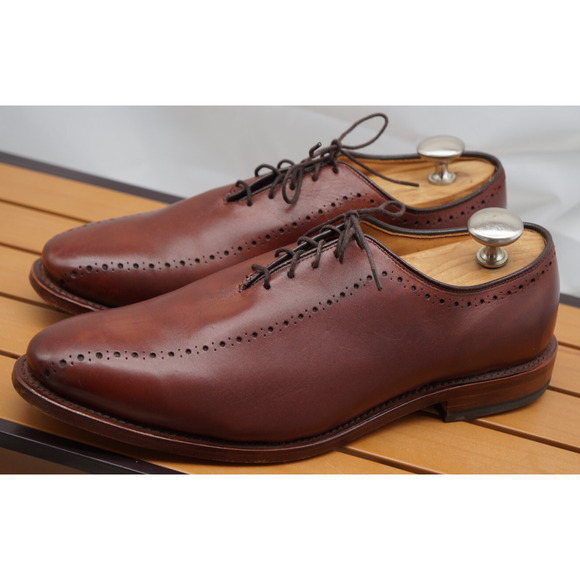 Allen Edmonds 9.5 C Hastings Chili Brown Mens Whole-Cut Dress Shoes - Picture 1 of 13